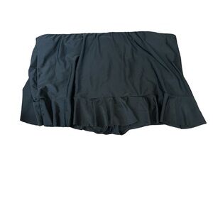 Croft & Barrow ruffled swim skirt tummy control black 24W